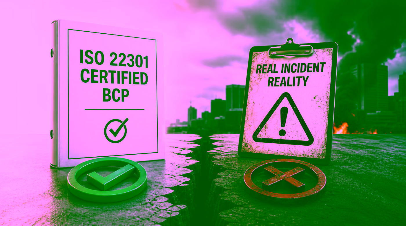 ISO 22301 business continuity: where certified programs fail under real conditions
